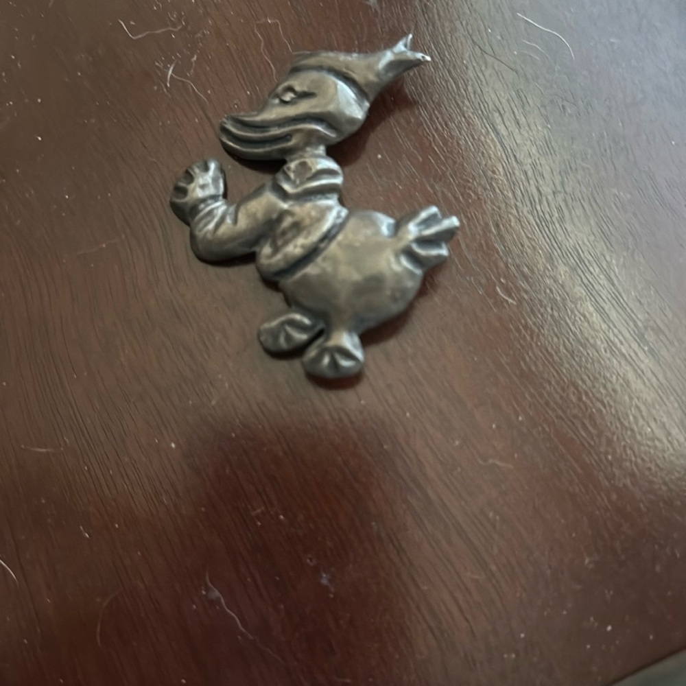 Vintage Mexican Sterling Pre-Eagle Donald Duck Brooch, Disney Character